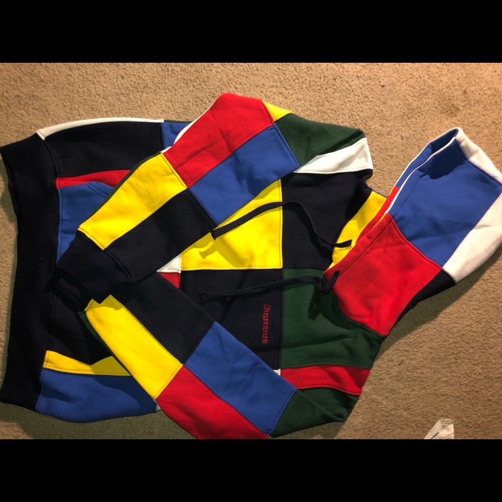 Box color pullover hoodie